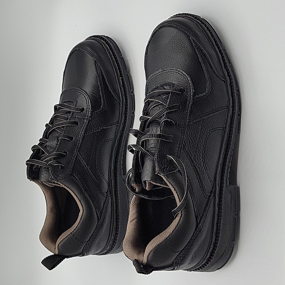 Hytest Hush Puppies Professional oxford steel toe Safety Shoe leather black 9.5
